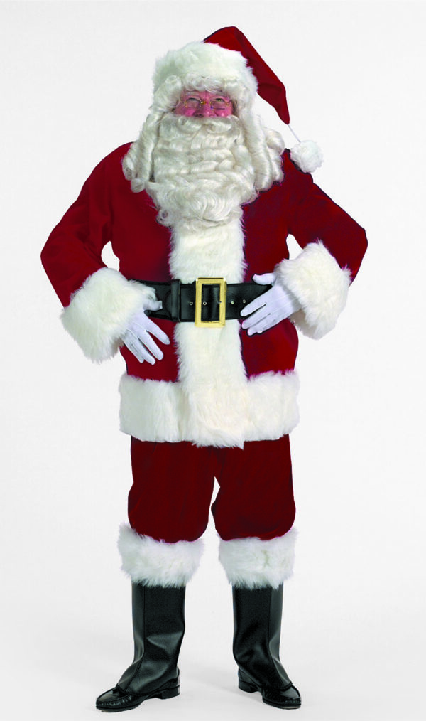 (Halco) Burgundy Velvet Santa Claus Costume