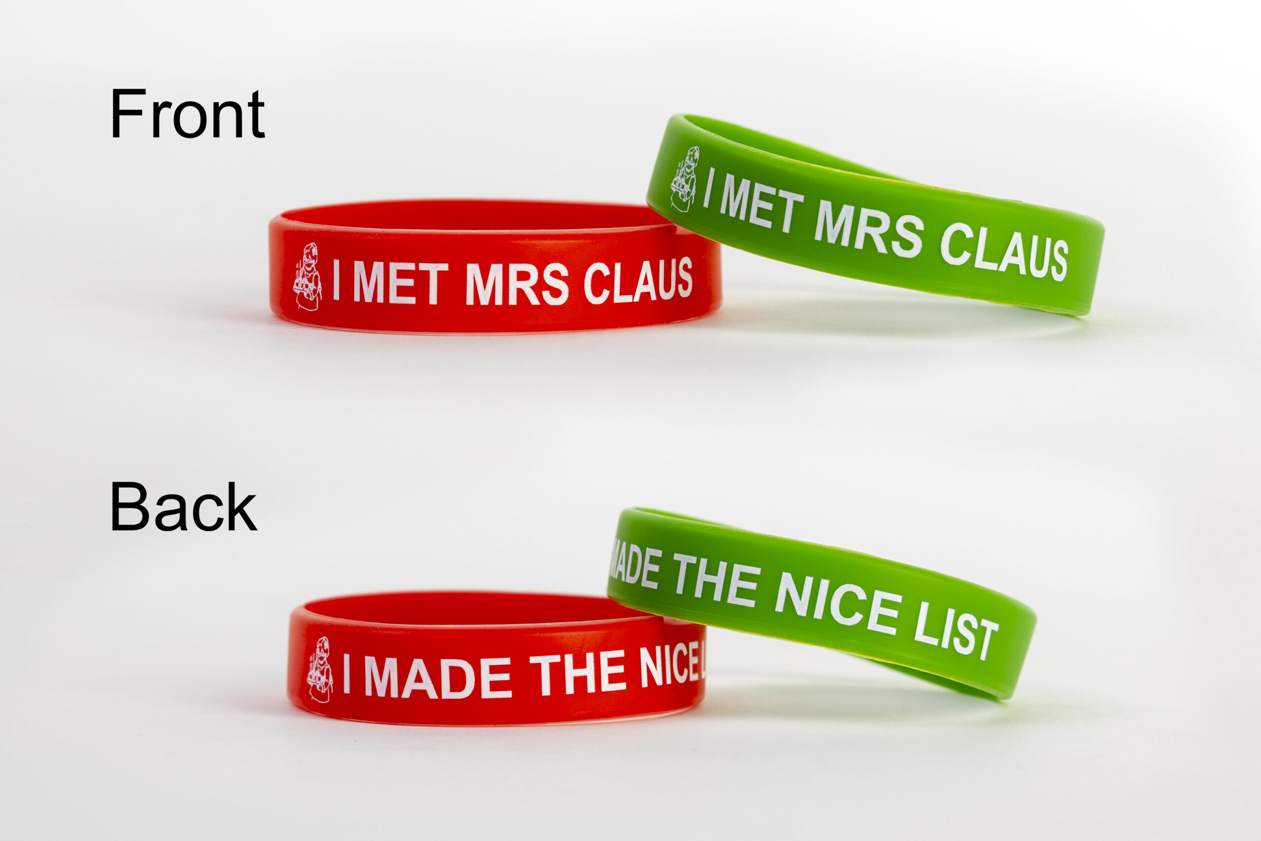 Santa & Mrs Claus Silicone Wristbands $12.95 Flat Shipping Special - Image 3