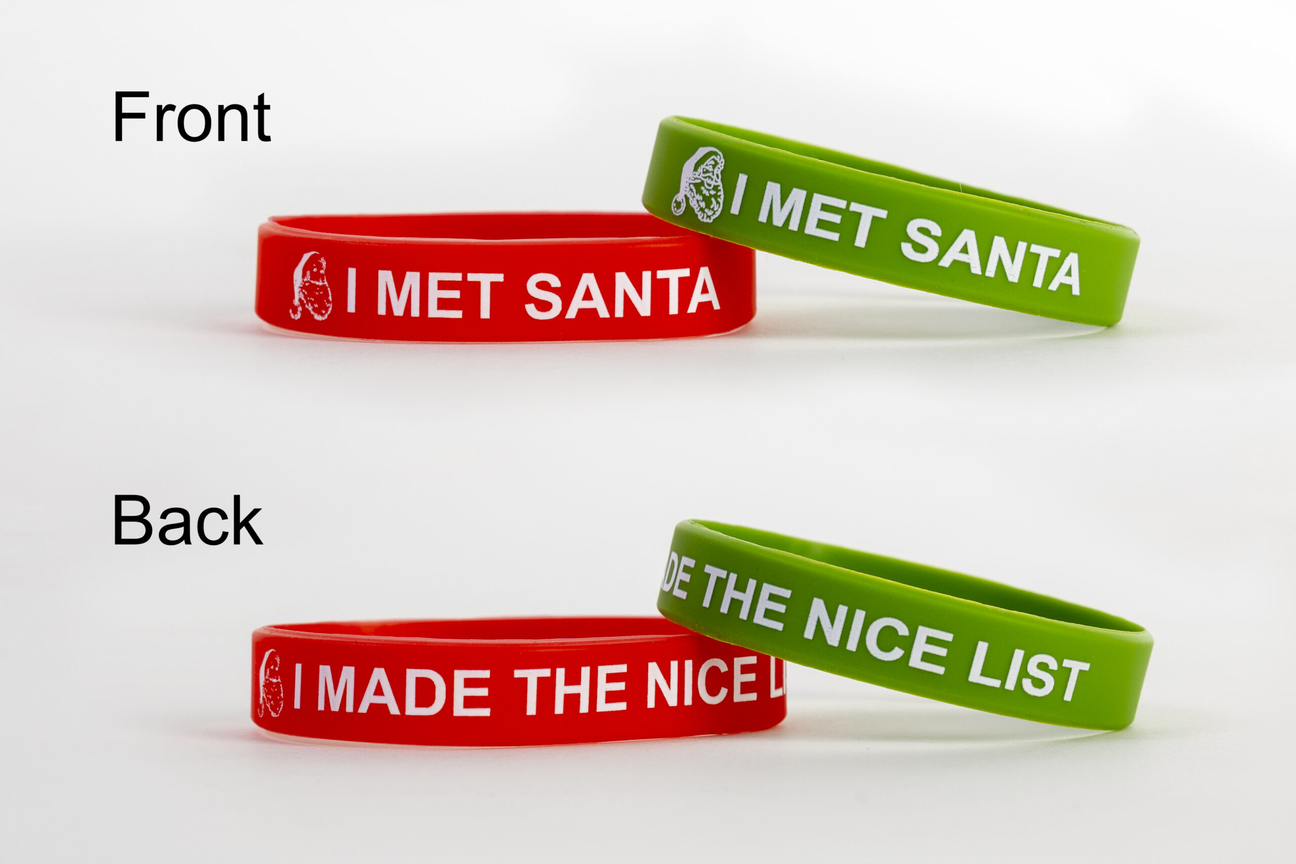 Santa & Mrs Claus Silicone Wristbands $12.95 Flat Shipping Special