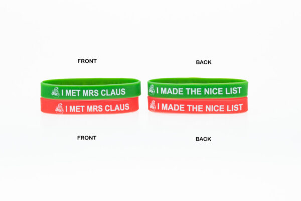 Santa & Mrs Claus Silicone Wristbands