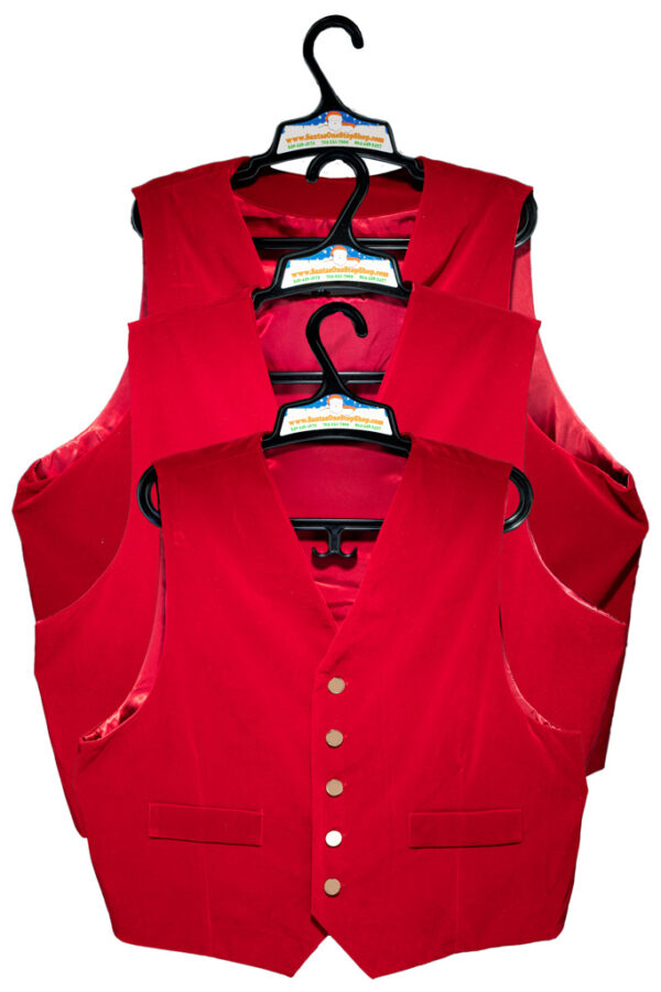 Santa Velvet Vest With Buttons