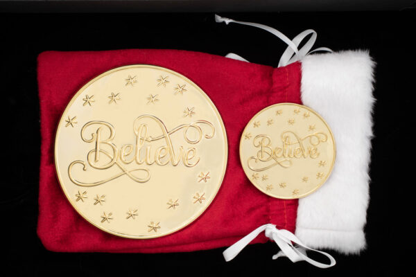 "Believe" Buckle Shiny Gold