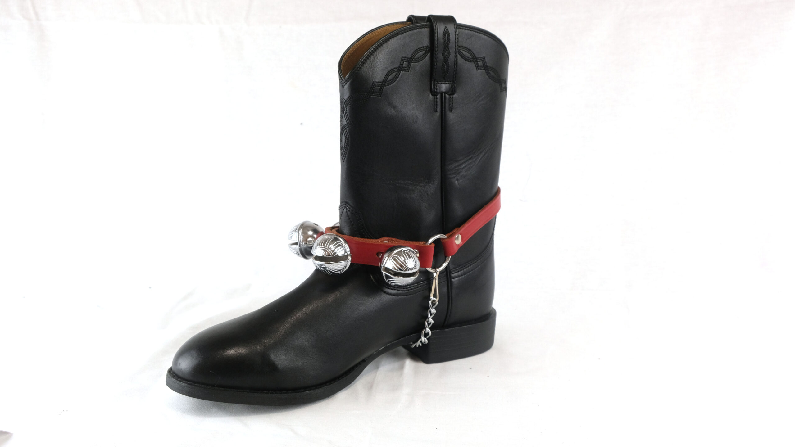 Boot Bells With Cast Nickel Plated Brass Sleigh Bells And Red, Brown Or  Black Leather Straps Made By Amish Craftsmen. Pair Of 2 - Santa's One-Stop