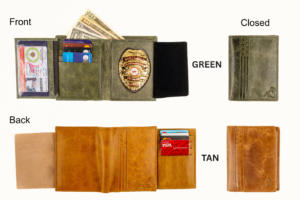 Cavelio Genuine Leather Badge Wallet