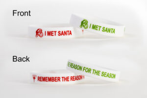 2026 NEW WHITE Santa & Mrs. Claus Silicone Wristbands $12.95 Flat Shipping Special